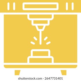 Ícone de vetor da Máquina de Corte a Laser. Pode ser usado para impressão, aplicativos móveis e da Web.