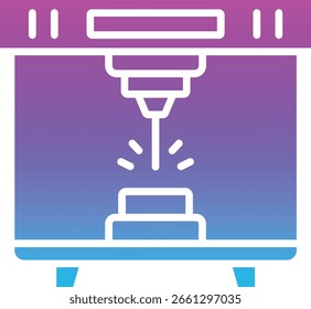 Icono de Vector de la máquina de corte por láser. Se puede utilizar para aplicaciones de impresión, móviles y de Web.