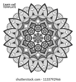Laser cutting mandala