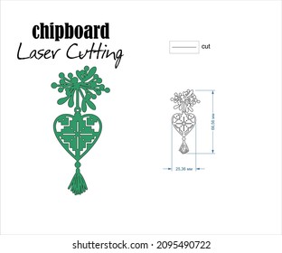laser cutting Mary Christmas, Happy New Year. Vector illustration.
