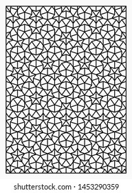 Laser Cutting Panel. A Penrose Tiling. Vector Geometric Template.