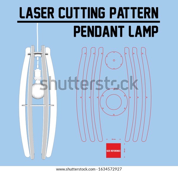 Laser cutting PENDANT LAMP. for Material 3 mm.