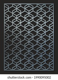 Laser Cutting Template. Decorative Lattice. Middle Eastern Geometric Pattern.