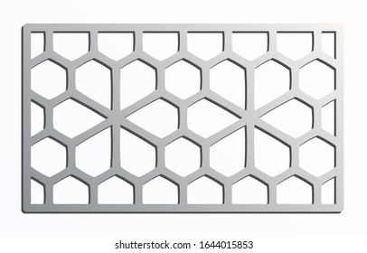 Laserschneidschablone. Dekorative Tafel. Orientalisches geometrisches Muster.