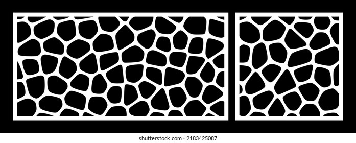 Laser cutting template for decorative panel. Abstract pattern. Vector illustration