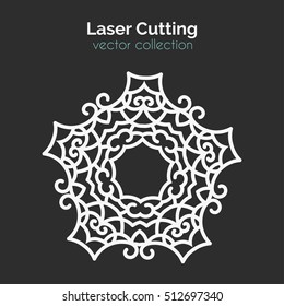 Laser Cutting Template. Die Cut Mandala.