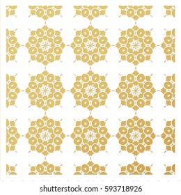 Laser cutting template. Die cut stencil. Square vector panel for invitation, envelope, printing, greeting, business, wood, metal cutout. White pattern on golden background.