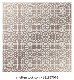 Laser cutting template. Die cut stencil. Square vector panel for invitation, envelope, printing, greeting, business, wood, metal cutout. White pattern on grey background.