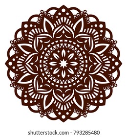 Laser cutting template. Die cut card. Flower Mandala. Doily lace. Oriental pattern, vector illustration. Islam, arabic, indian, moroccan, spain, turkish, pakistan, chinese, mystic, ottoman motifs.