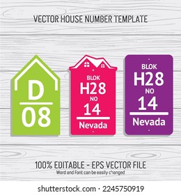 Laser cutting template files for house numbers, housing numbers, room numbers, villas, pavilions, apartments, and street names