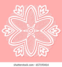 Laser Cutting template for greeting cards, envelopes, invitations, interior elements.  Die cut card.