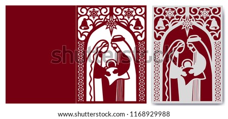 laser cutting template nativity