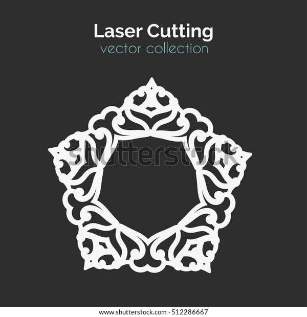 Laser Cutting Template Round Card Die Stock Vector (Royalty Free) 512286667