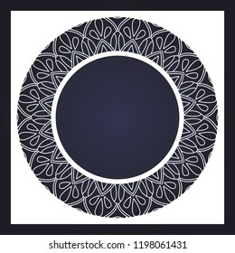 Laser cutting template for wedding invitation and birthday cards. Vector illustration
