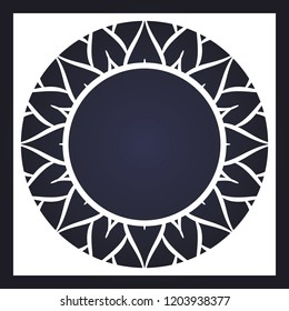 Laser cutting template for wedding invitation and birthday cards. Vector illustration