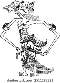 Títere de Vector de corte por láser Srikandi