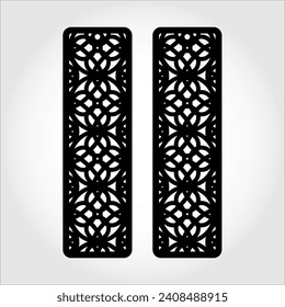 Laser Cuttting Rectangle Earrings Digital Template