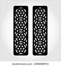 Laser Cuttting Rectangle Earrings Digital Template