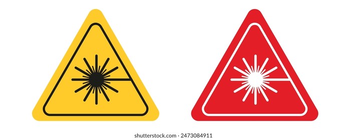 Laser Danger Warning Icon Promote Safety in Laser Operation Zones