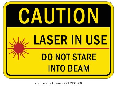 Laser danger warning sign and label