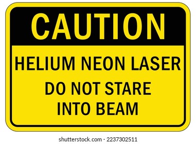 Laser danger warning sign and label