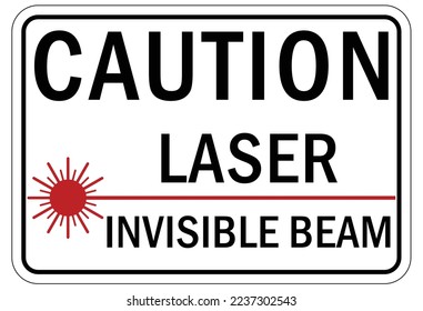 Laser danger warning sign and label