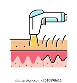 laser depilation device color icon vector. laser depilation device sign. isolated symbol illustration