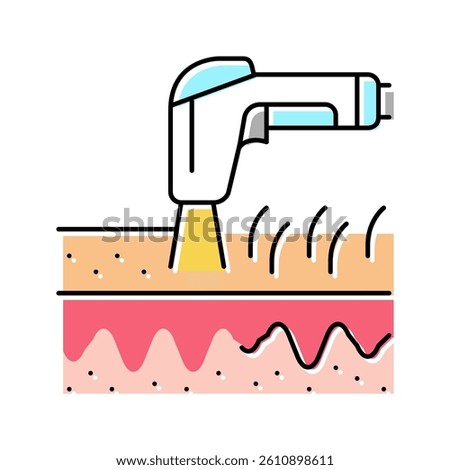 laser depilation device color icon vector. laser depilation device sign. isolated symbol illustration