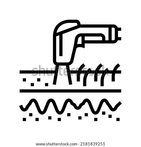 laser depilation device line icon vector. laser depilation device sign. isolated contour symbol black illustration