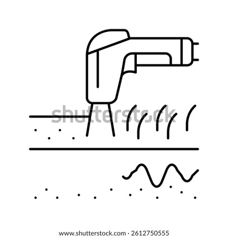 laser depilation device line icon vector. laser depilation device sign. isolated contour symbol black illustration