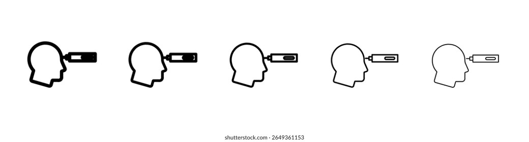 laser dermatology icon Flat design on isolated background