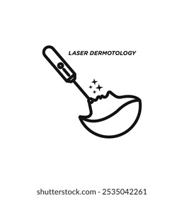 laser dermatology icon Isolated flat vector in outline