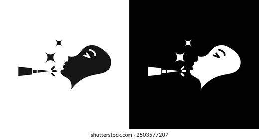 laser dermatology icon line art vector