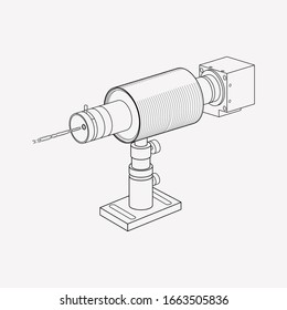 Laser device icon line element. Vector illustration of laser device icon line isolated on clean background for your web mobile app logo design.
