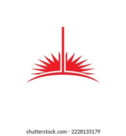 Laser die cutting vector logo design