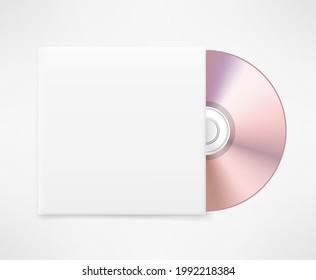 Laser Disc With Paper Cover Vector Mockup