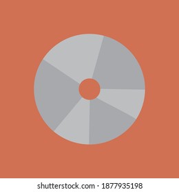 Laser Disk. Flat Design. Illustration	