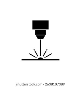 Laser engraving machine icon isolated on white background