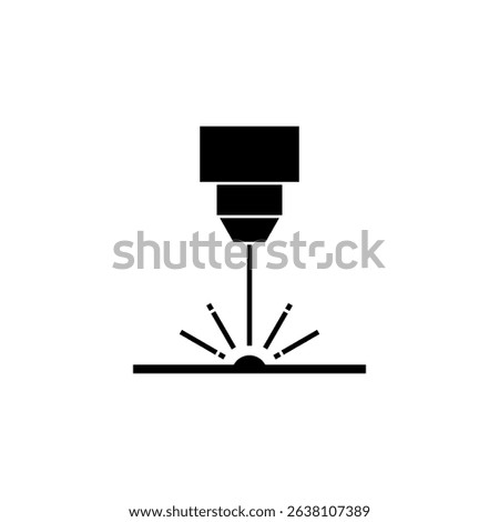 Laser engraving machine icon isolated on white background