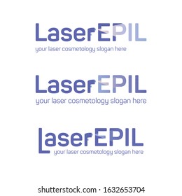 Laser epilation light logo design template. Concept.