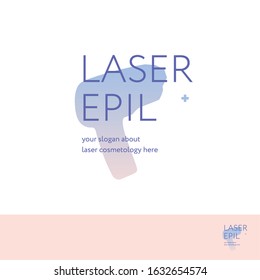 Laser epilation logo design template. Concept