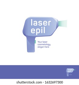 Laser epilation maniple logo design template. Concept.