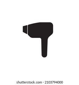 Laser epilator, hair removal method, epilation simple icon vector illustration