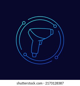 icono del epilator láser, diseño lineal