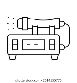 laser equipment line icon vector. laser equipment sign. isolated contour symbol black illustration