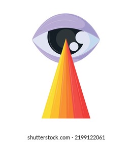 efecto láser ocular icono de estilo moderno de los años 90
