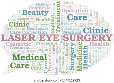 Laser Eye Surgery word cloud vector made with text only