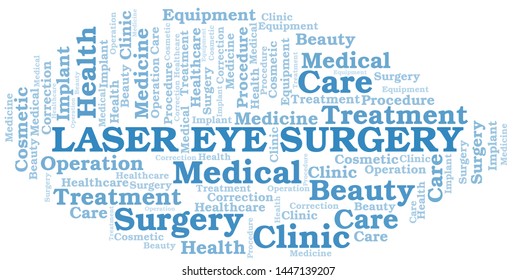 Laser Eye Surgery word cloud vector made with text only
