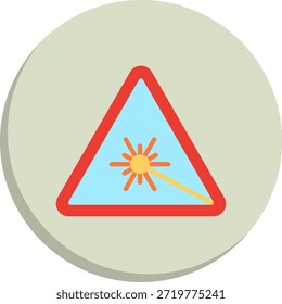 Icono de estilo de círculo plano láser