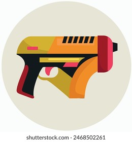 Ilustración vectorial aislada del logotipo del avatar del Clipart del icono del arma futura del disparador láser